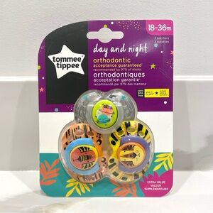 🔵3/$25 NEW Tommee Tippee Day & Night Glow-In-The-Dark Pacifier (18-36M)